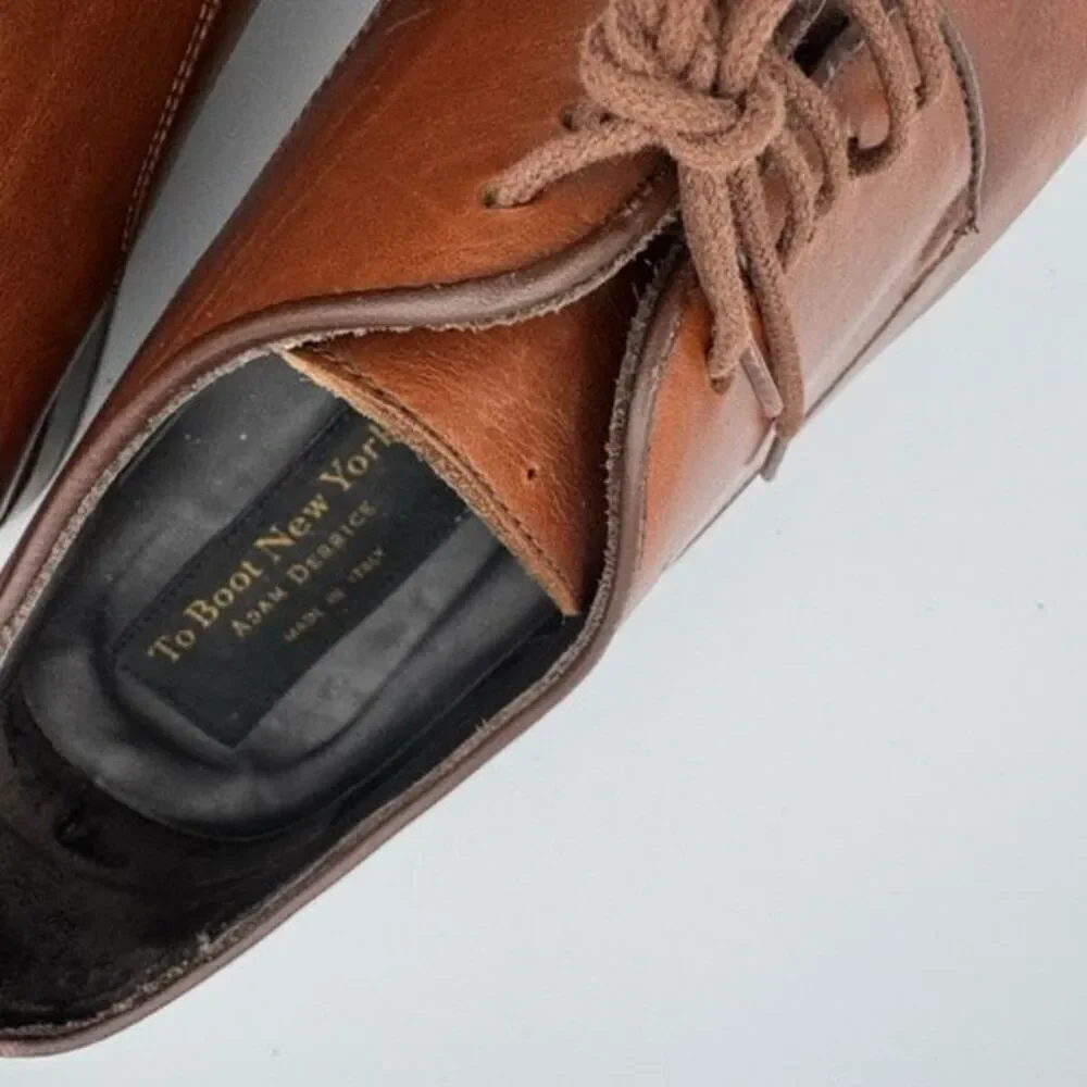 To Boot New York Men’s Declan Plain Toe Derby Shoes Made in Italy Size 10